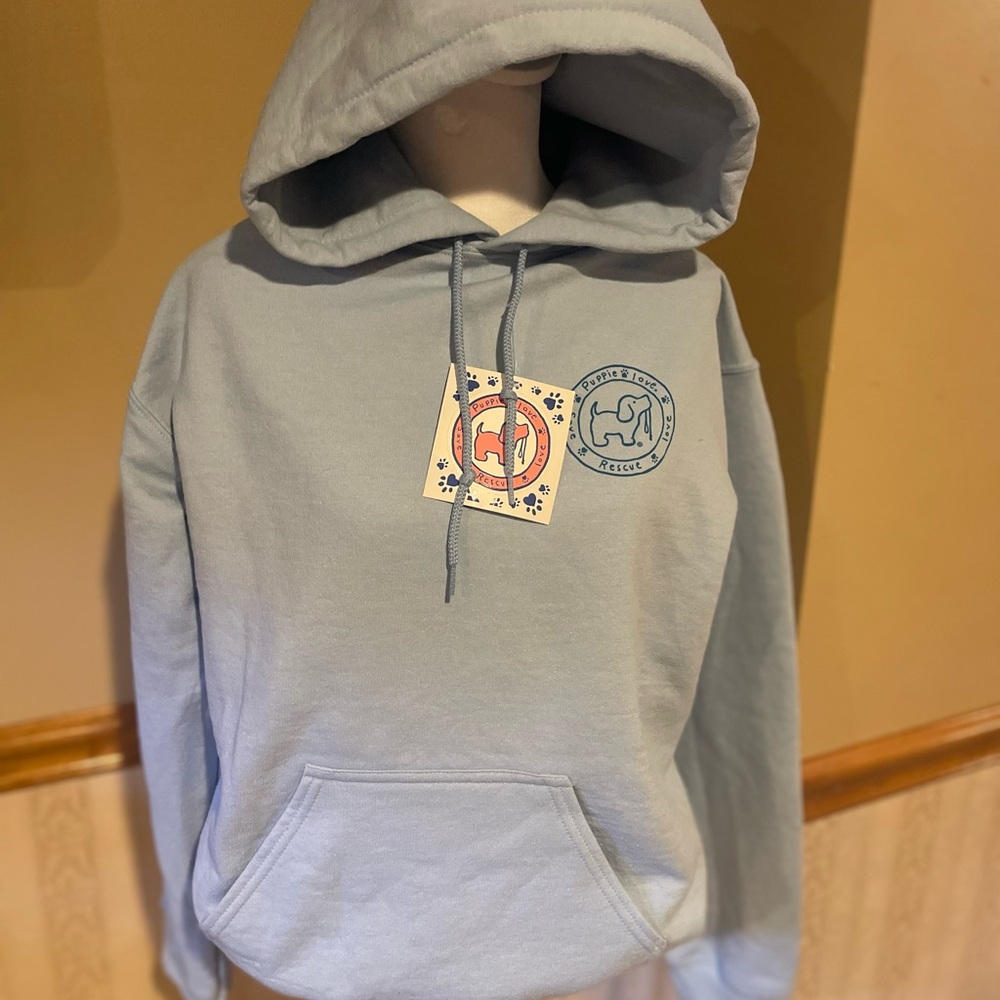 Puppy Rescue (Gilden Heavy Blend) Hoodie Light Blue